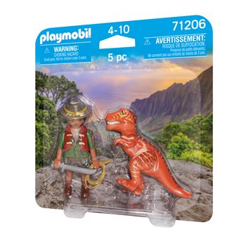 PLAYMOBIL 9120 - 1.2.3 - Explorateur et dinosaures pas cher