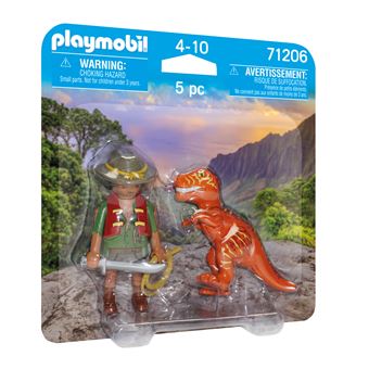 Playmobil Dinos 71206 Aventurier et tyrannosaure