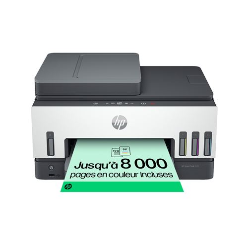 Hewlett-Packard Imprimante Multifonction Tout-En-Un HP Smart Tank 7605 Blanc Et Noir