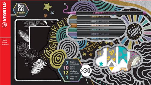 STABILO COFFRET PEN 68 METALLIC 30PCES
