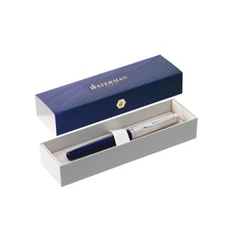 WATERMAN Emblème Stylo plume, bleu, plume moyenne, encre bleue, Coffret cadeau