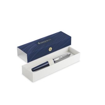 WATERMAN Emblème Stylo plume, bleu, plume moyenne, encre bleue, Coffret cadeau