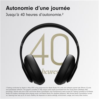 Beats Studio Pro - Écouteurs avec micro - circum-aural - Bluetooth - sans fil, filaire - Suppresseur de bruit actif - jack 3,5mm, USB-C - marine