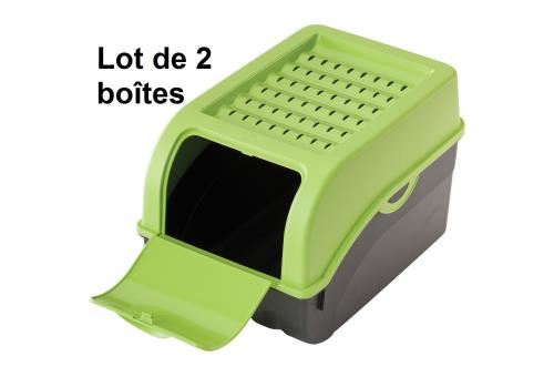 2 x Boîte de conservation pour Pommes de terre, Légumes, Fruits, Oignons, Boîte de rangement en plastique, Volume de 7,7 litres (Lot de 2 boîtes) en vert
