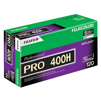 Pack de 5 films négatif couleur Fujifilm Pro 400H 120 mm