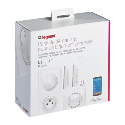 Kit de démarrage Céliane with Netatmo avec plaques Blanc Yesterday