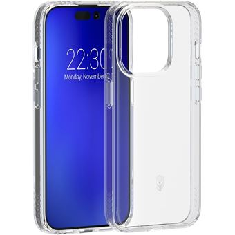 Coque iPhone 15 Pro - Gel silicone rigide avec coins renforcés cerisier en fleur - Transparent