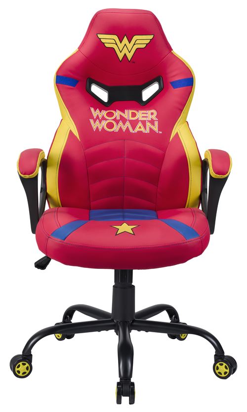 Subsonic Rouge Siège Gamer Junior Wonder Woman Et Jaune