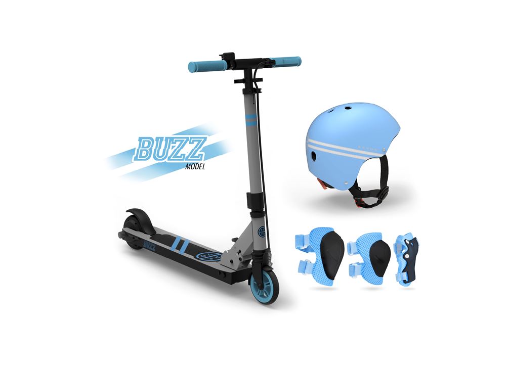 Trottinette électrique pour enfants Revoe Kids et accessoires Bleu