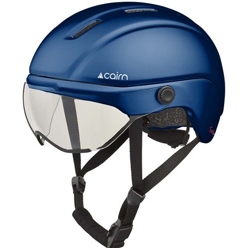 Casque vélo avec visière Cairn Fuse Mat Metallic Navy Taille L