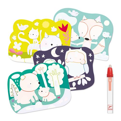 Kit Creatif Djeco Cache Dans Le Bois Crayon De Couleur Ou Feutre Achat Prix Fnac