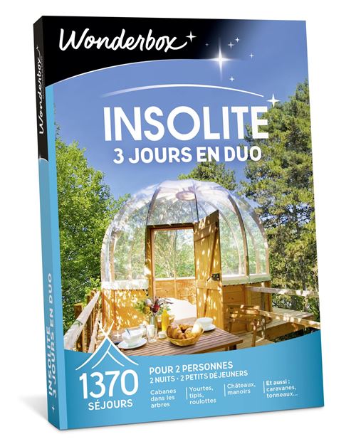 Coffret cadeau Wonderbox 3 jours insolites