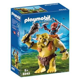 Playmobil Knights Les combattants nains 9343 Troll géant et soldat nain