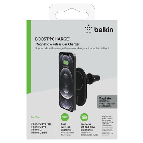 Belkin Support De Téléphone Magnétique Pour Voiture MagSafe Noir