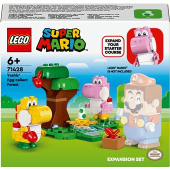 LEGO 71406 Super Mario Ensemble d'Extension La Maison Cadeau de Yoshi, Jouet  Super Mario, Figurine, avec Manège, Enfants 6 Ans rouge - Lego