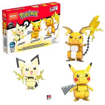 Coffret Mega Evolution 3 figurines Pokémon articulés à construire