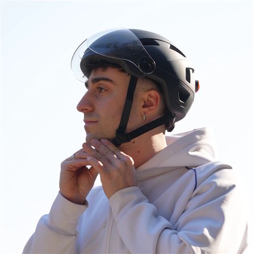 Casque Vélo Urban Prime Avec Lumière Avant Et Arrière - Taille L Vert - Protection Trottinette E-Bike