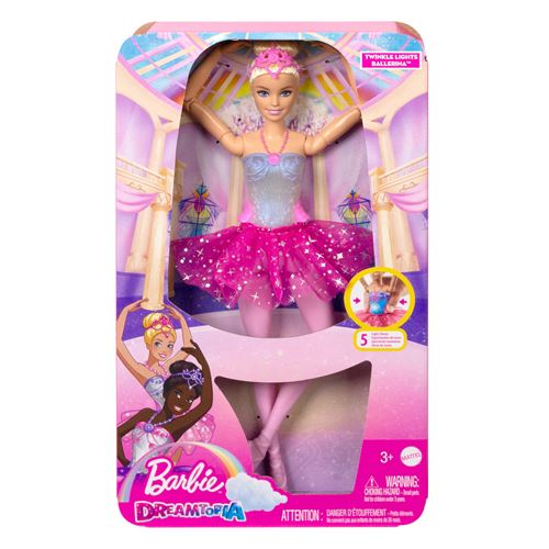 Barbie Multicolore Poupée Dreamtopia Ballerine Lumières Scintillantes Blonde