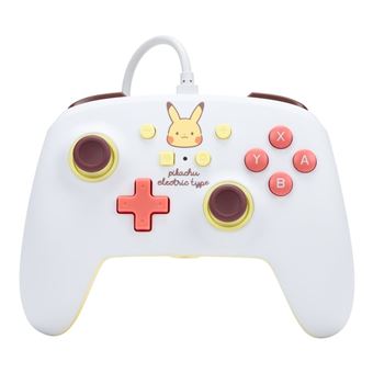 Manette filaire type électrique améliorée pour Nintendo Switch PowerA Edition Pokémon Pikachu