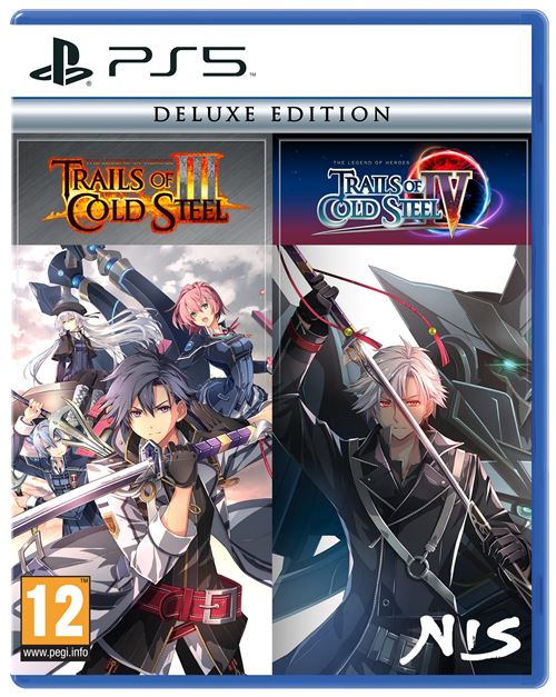 Pochette avant du jeu The Legend of Heroes: Trails of Cold Steel III et IV Edition Deluxe PS5