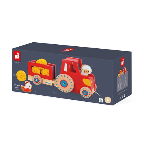 Jeu d'éveil Janod Ferme Tracteur à tirer