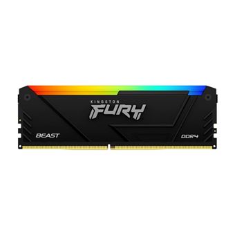 Barrette mémoire RAM Kingston FURY Beast RGB 8 Go (1 x 8 Go) DDR4 3200 MHz CL16 - 1