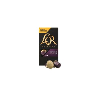 Café Capsules L'Or Espresso Supremo X10 intensité 11 compatible Nespresso®