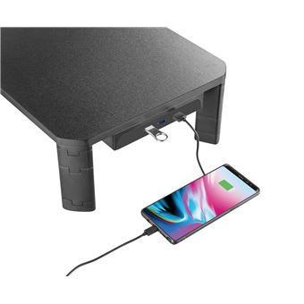 Stand écran ajustable en hauteur avec hub USB 3.0 T'n'b Noir