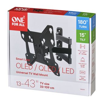 Support TV One for all Smart WM2251 pour écran de 13" à 43" Noir