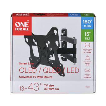 Support TV One for all Smart WM2251 pour écran de 13" à 43" Noir