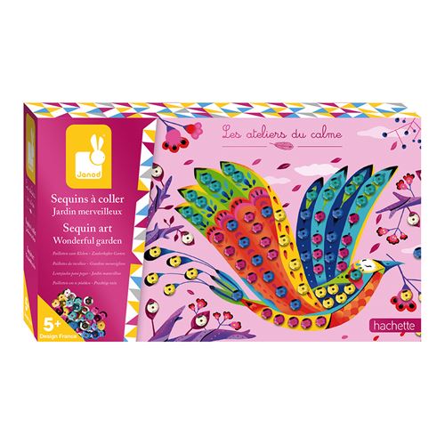 Kit créatif Janod sequins à coller jardin merveilleux - vue 2