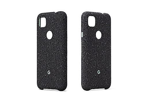 Coque en tissu doux noir chiné pour votre Google Pixel 4A