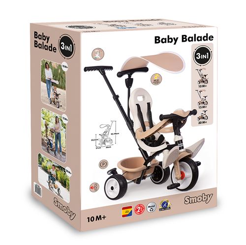 Smoby Tricycle Baby Balade - vue 2