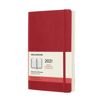 Agenda 2021 journalier Moleskine Souple grand format Rouge