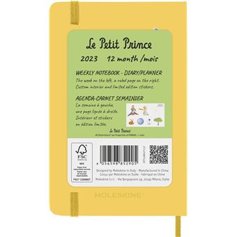 Agenda scolaire Moleskine 2022 2023 Semainier Le Petit Princce format de poche Renard