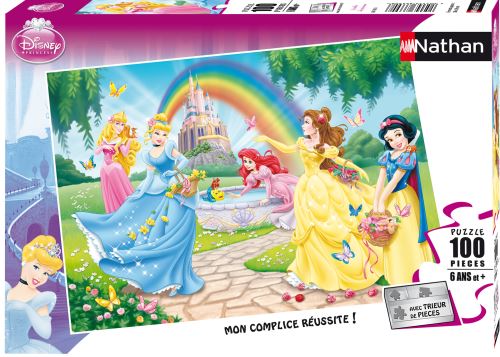 Puzzle 100 pièces Nathan Le jardin des princesses Disney