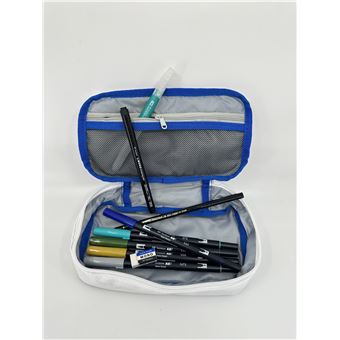 Set Sketching Tombow France et Benelux Méditerranéen de 1 trousse 1 crayon 6B 1 gomme 1 feutre et 5 ABT Brush et pinceau