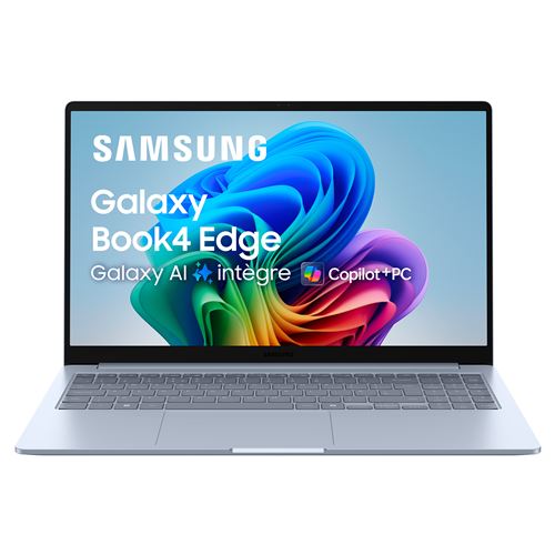 PC Portable Samsung Galaxy AI Book4 Edge 15,6’’ FHD LED 60Hz Copilot+ PC Snapdragon® X Plus 16 Go RAM 256 Go SSD Gris Glacier