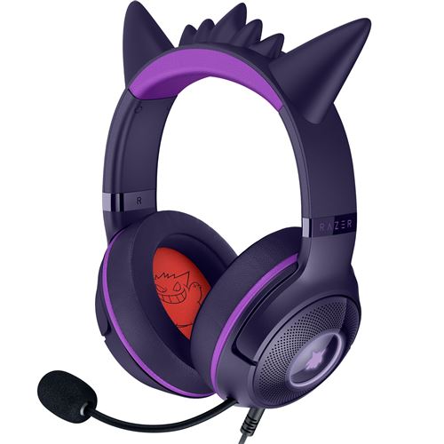 Casque Gaming Filaire Razer Kraken Kitty V2 Pokémon Gengar Edition Violet