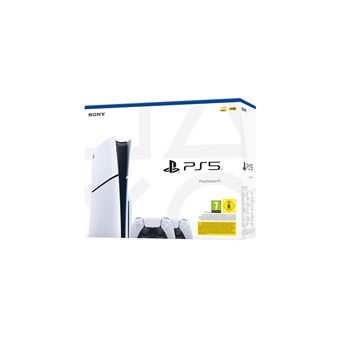 Console Sony PS5 Slim Standard + 2ème manette DualSense Blanc