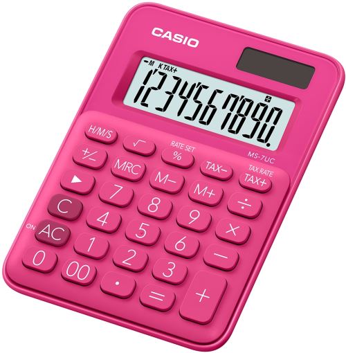 Calculatrice de bureau Casio MS-7UC Rose