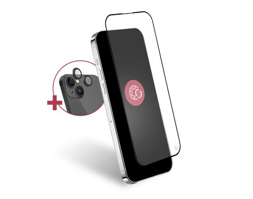 Pack protection d'écran Forceglass verre trempé + caméra lens iPhone 15 Plus