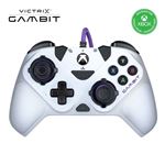 Manette filaire pour Xbox One et Xbox Séries X Pdp Victrix Gambit Blanc et noir