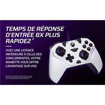 Manette filaire pour Xbox One et Xbox Séries X Pdp Victrix Gambit Blanc et noir