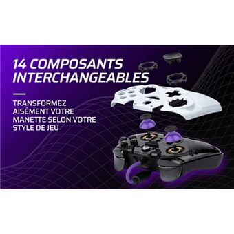 Manette filaire pour Xbox One et Xbox Séries X Pdp Victrix Gambit Blanc et noir