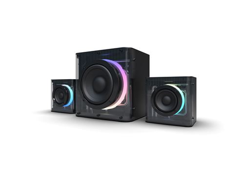 Enceintes gaming 2.1 RGB GS405 Serpentis Nova Gaming - vue 3