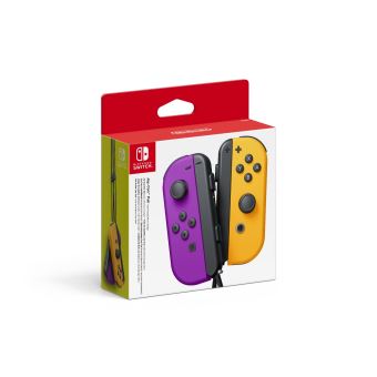 Paire de manettes Joy-Con Nintendo Switch violet neon et orange - 1