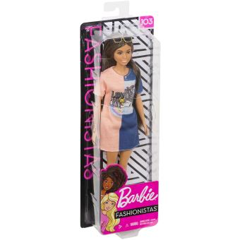 Poupée Barbie Fashionistas Robe bicolore