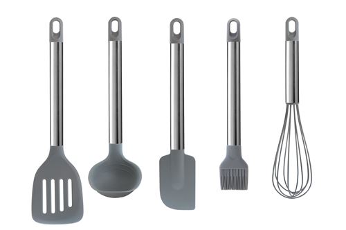 Set de 5 ustensiles Cooky Gris