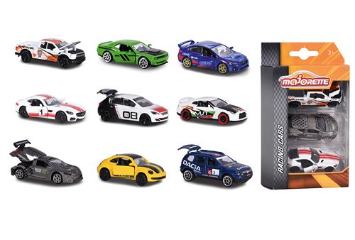 Set de 3 voitures Majorette Premium Racing Modèle aléatoire